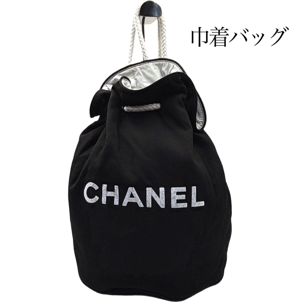 良品✤【CHANEL／シャネル】巾着バッグ／ショルダーバッグ キャンバス