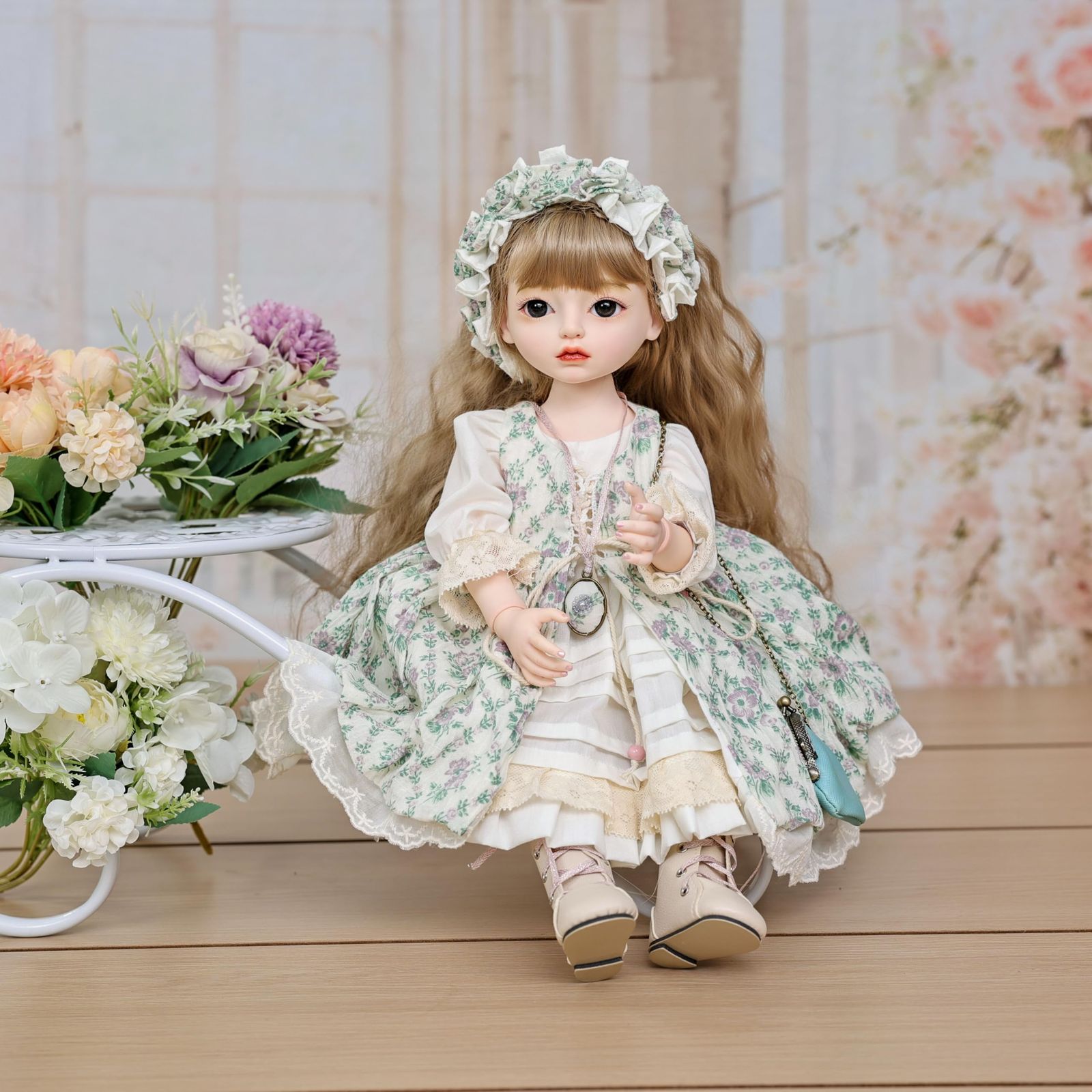 新品 Cloveray 1/4 可愛い ビニール BJDドール 45cm 球体関節人形 可動15関節 フル可動 ガラスアイ 手作りメイク 洋服・ウィッグ・アイ交換可 無料展示台付き バースデイスデイプレゼント・家のインテリア・コレクター向け （名前 Cla