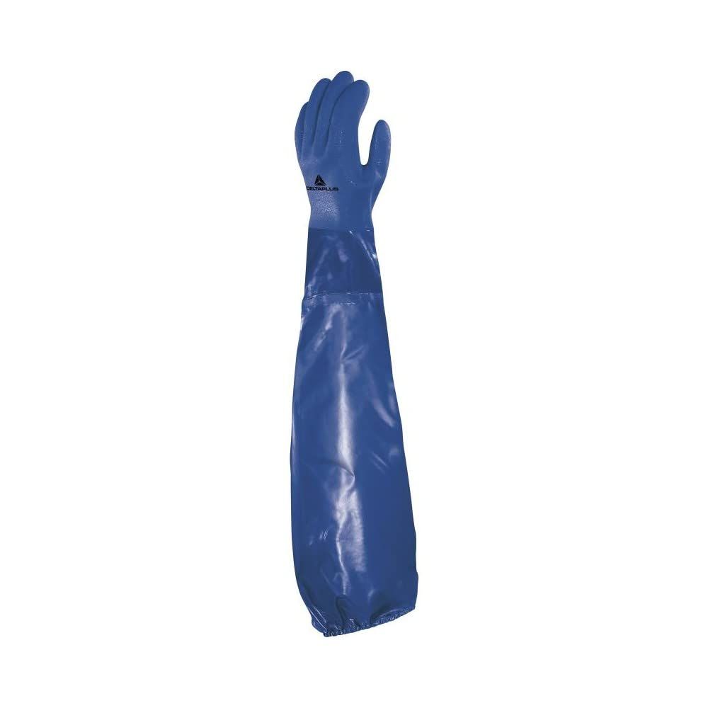 新品 PETRO VE766 PVC耐化学品・耐油ロング手袋 全長62cmで腕全体をカバー 高い耐油性・耐薬品性 ブルー XLサイズ