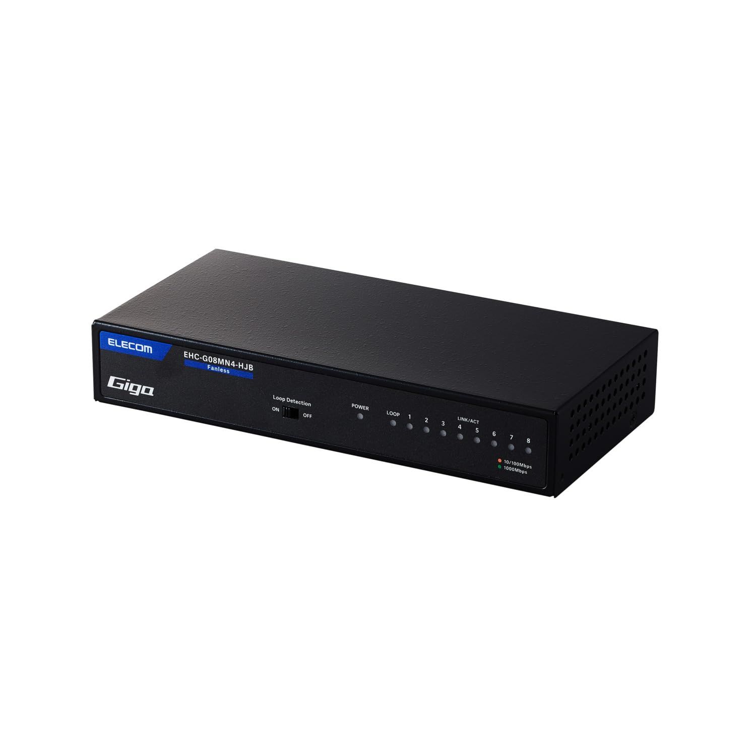 新品 エレコム Giga対応スイッチングHub 8ポート 金属筐体 磁石付き 電源内蔵モデル ブラック EHC-G08MN4-HJB