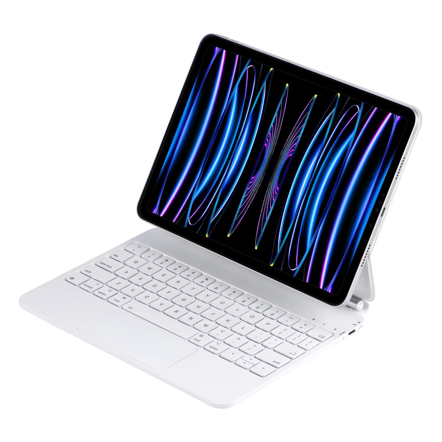 新品 Eisuiyi マジックキーボード iPad Pro11 第1/2/3/4世代 iPad Air 11インチ/ Air4/ Air5対応スマートキーボードケース トラックパッド付き 磁気吸着式 US配列 フローティングデザイン オートスリープ機能 白色の 11,425円