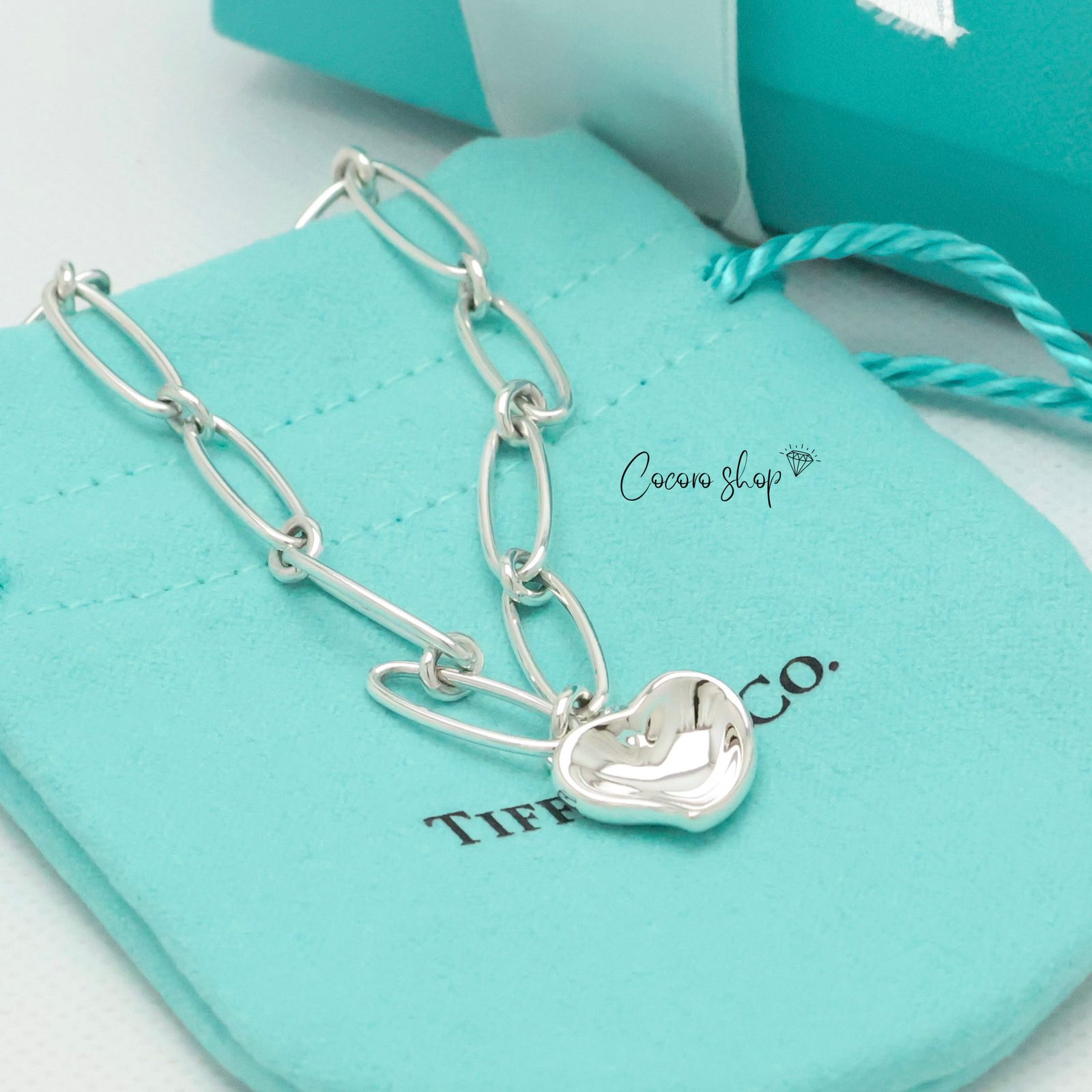 Tiffany パール バイ ザ ヤード オープン ハート ブレスレット 【公式 