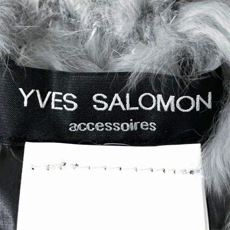 YVES SALOMON リアルレッキスファーグローブ 黒 YVES SALOMON リアル