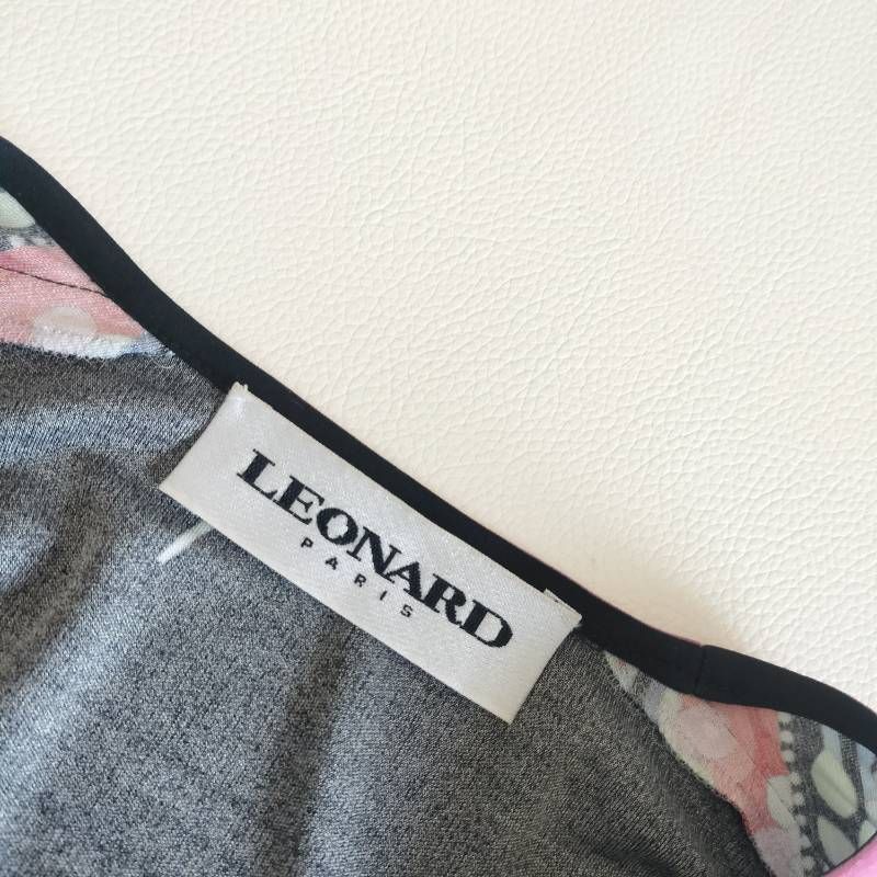 LEONARD PARIS レオナールパリ ワンピース シルク100% 最高級 総柄