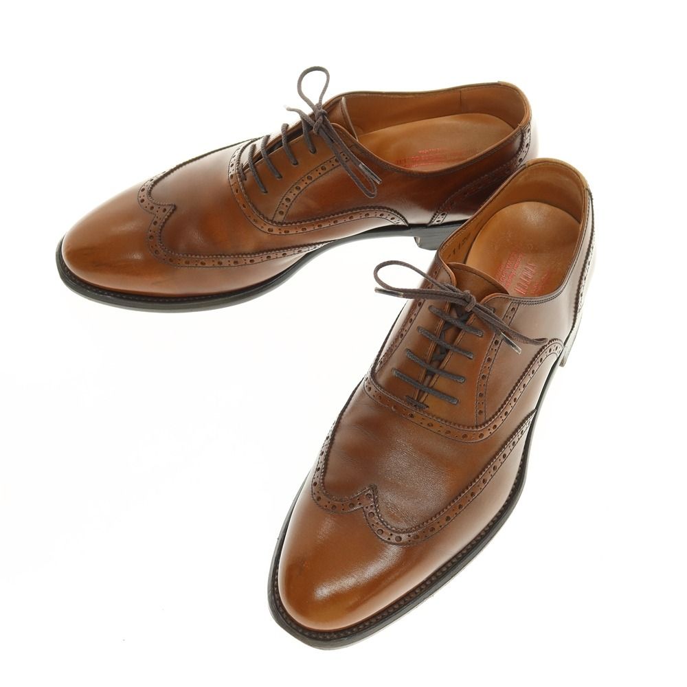 【中古】スコッチグレイン SCOTCH GRAIN カーフ レザー ウイングチップ ブラウン【サイズ24 1/2】【メンズ】