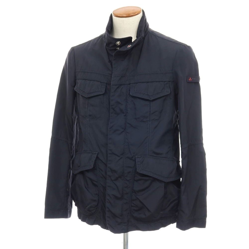 PEUTEREY ネイビー ナイロンジャケット 46 中古】ピューテリー PEUTEREY ナイロン ミリタリージャケット ネイビー