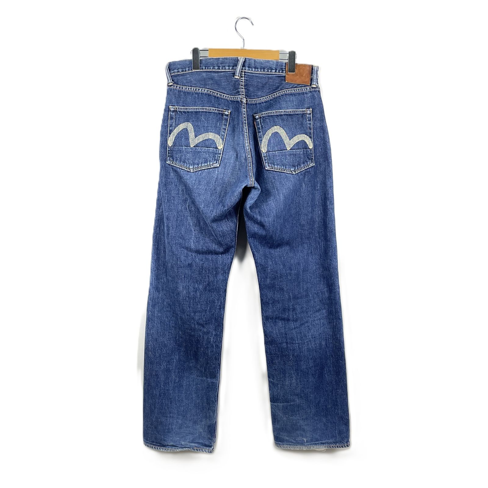 EVISU エヴィス 白カモメ セルビッジ ストレート デニムパンツ