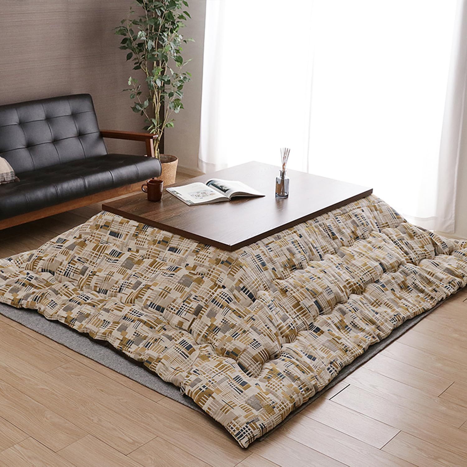 新品 イケヒコ こたつ 掛け布団 長方形 エネル イエロー 約200×250cm おしゃれ 可愛い #9629579