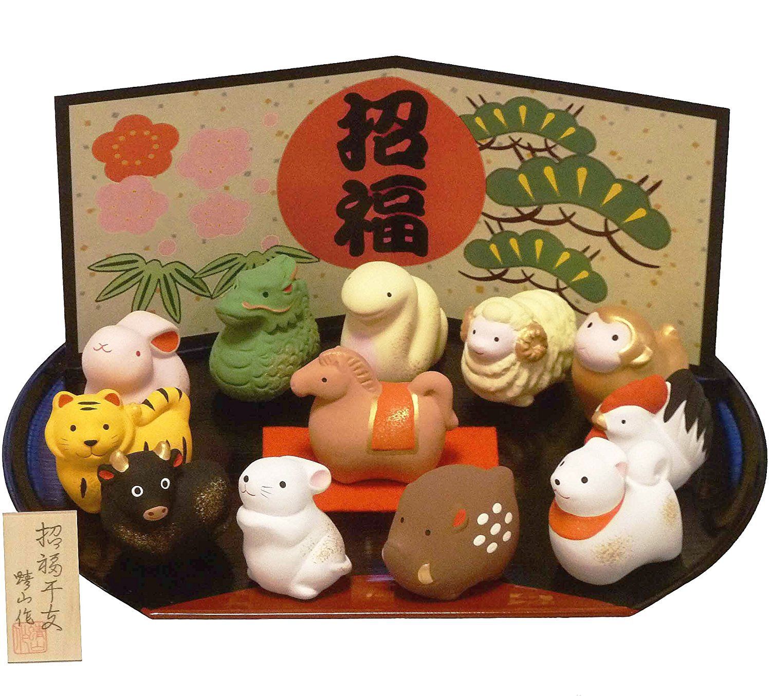 新品 【招福】 十二支置物 干支 正月飾り 【日本製】