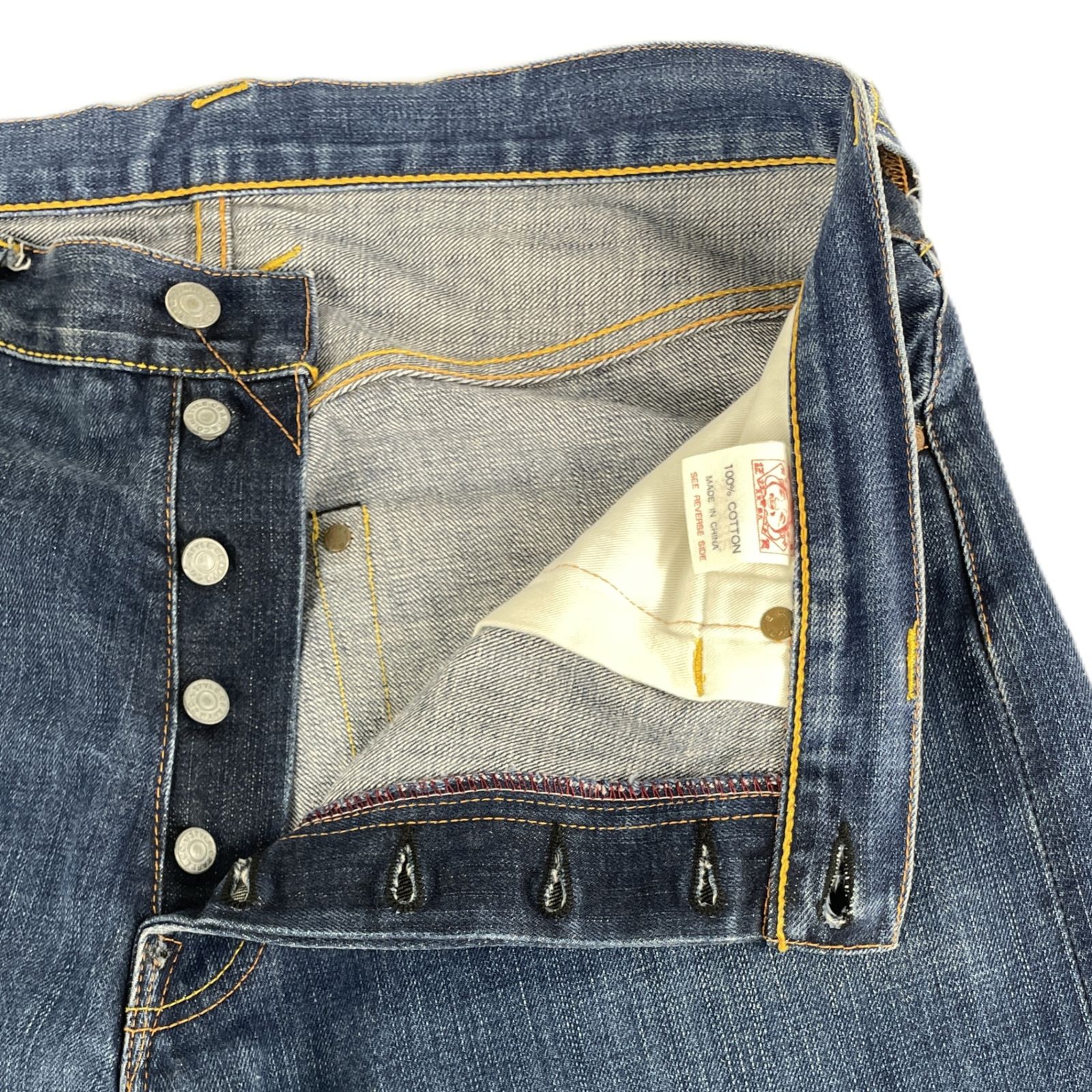 EVISU エヴィス NO.3 ビッグカモメ 白カモメ ストレートデニムパンツ 