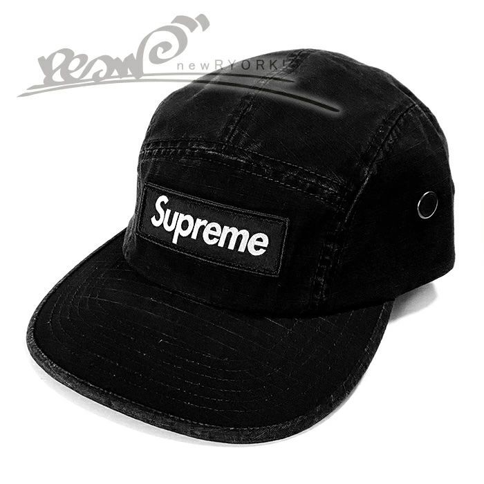 送料無料 メンズ キャップ ブラック Supreme シュプリーム Military