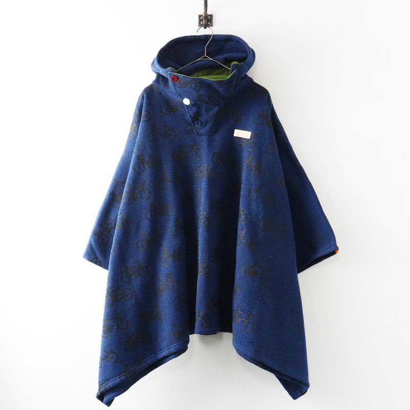 SOU・SOU × le coq sportif ポンチョ ネイビー ソウソウ SOU・SOU 京都 x ルコック le coq sportif BIKEポンチョ F