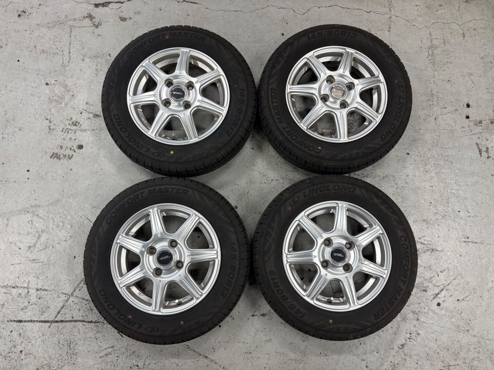 ☆送料込!夏タイヤホイール4本セット LINGLONG 145/80R13 TOPRUN ☆TH3015