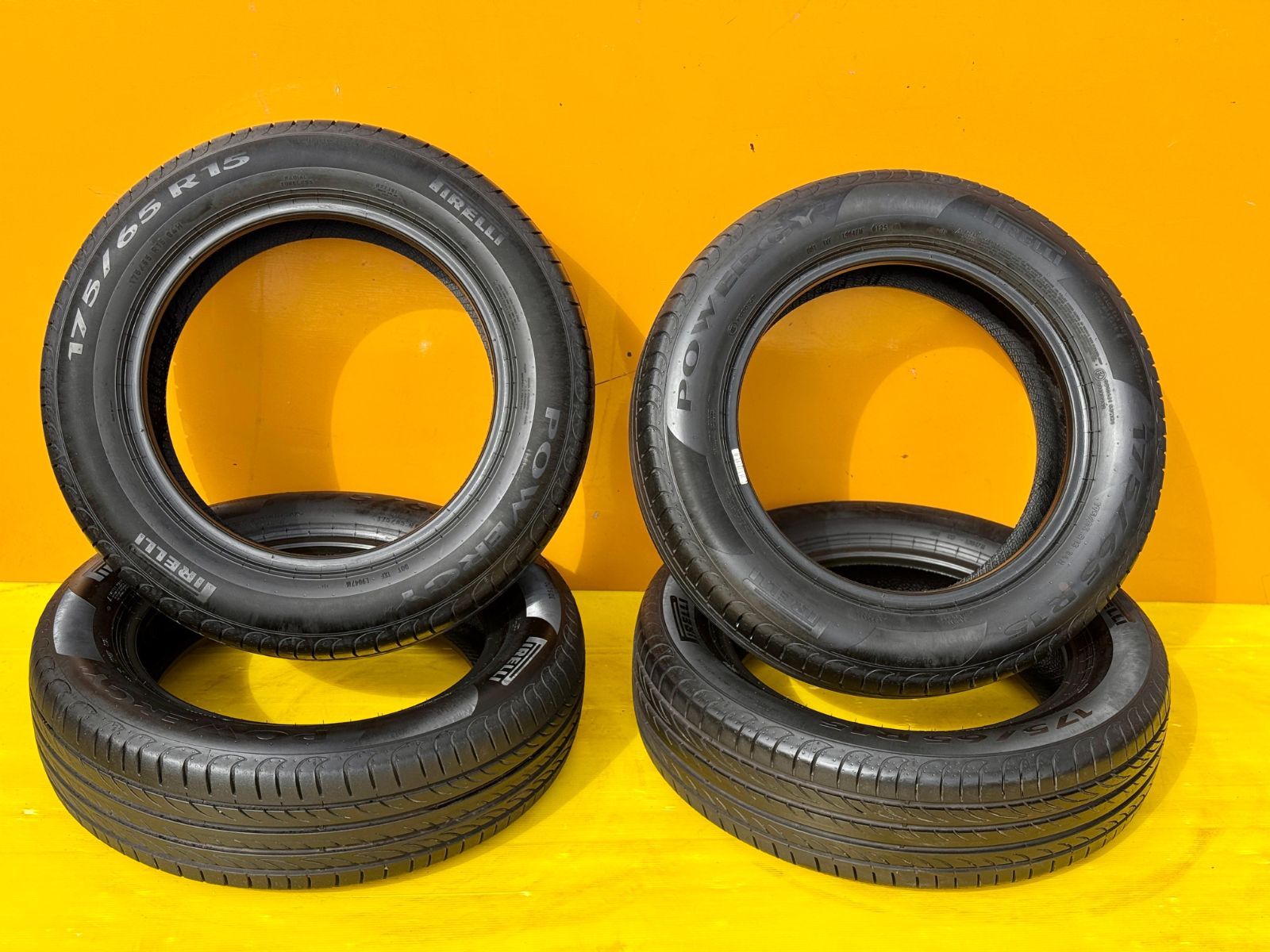 ZT-8268] 4本 ★2025★ ピレリ タイヤ PIRELLI TYRE L9047M 175/65R15 84H POWERGY 溝 6.70mｍ 日本製