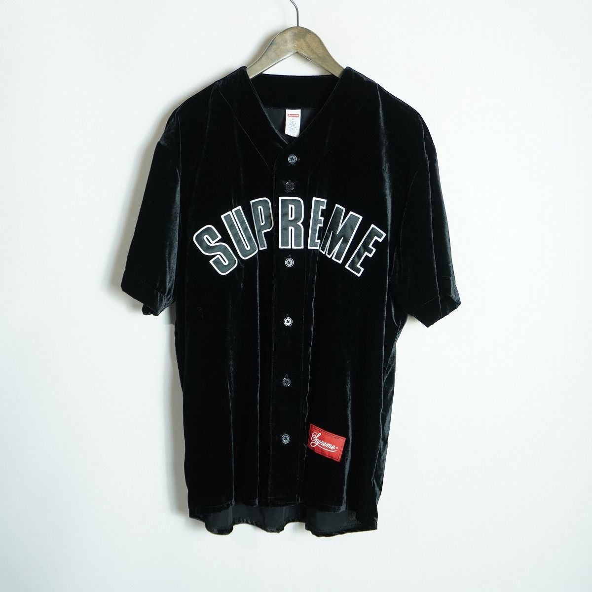 国内正規 美品 25SS Supreme シュプリーム VELVET BASEBALL JERSEY 