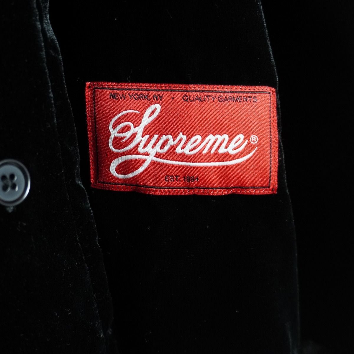 国内正規 美品 25SS Supreme シュプリーム VELVET BASEBALL JERSEY 