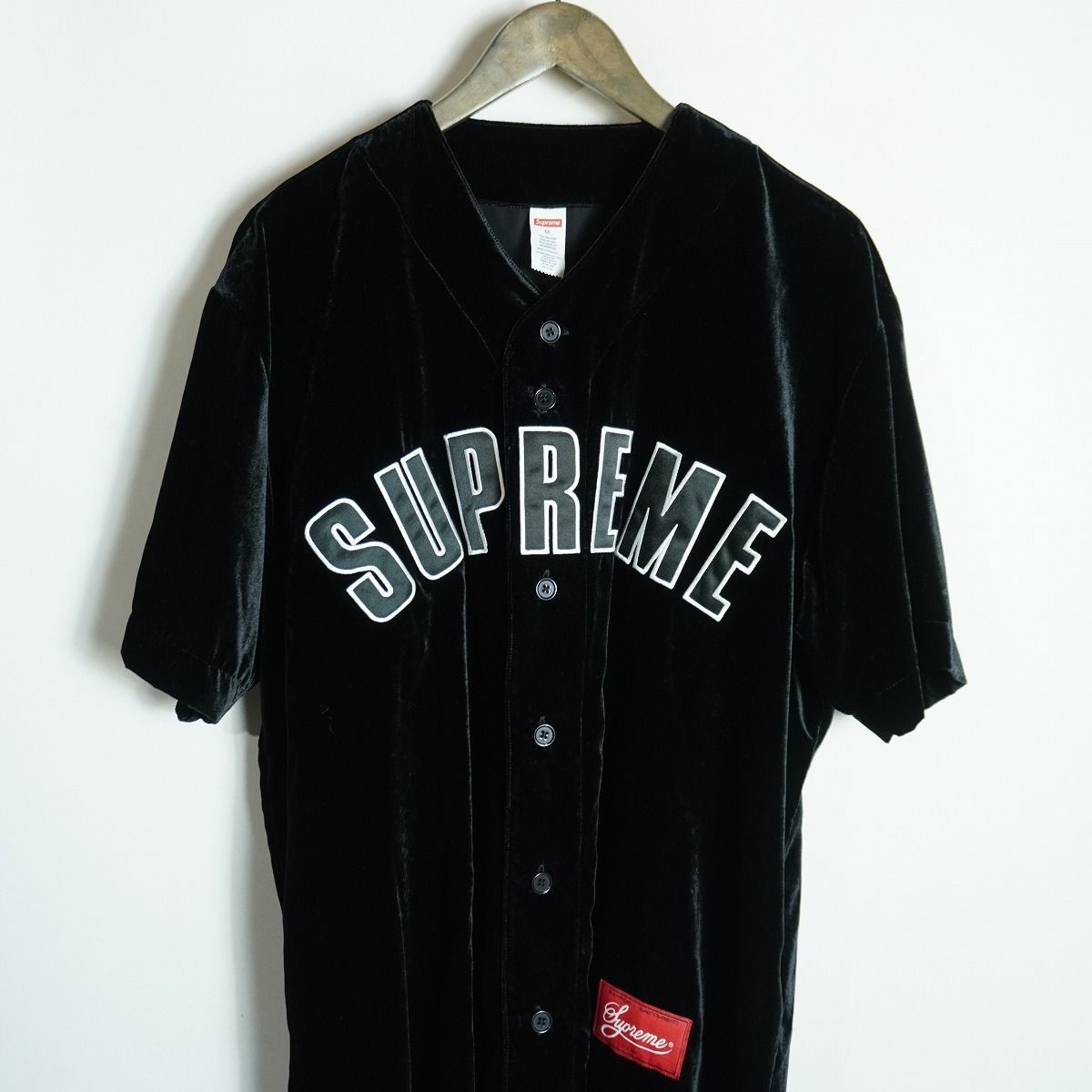 国内正規 美品 25SS Supreme シュプリーム VELVET BASEBALL JERSEY 