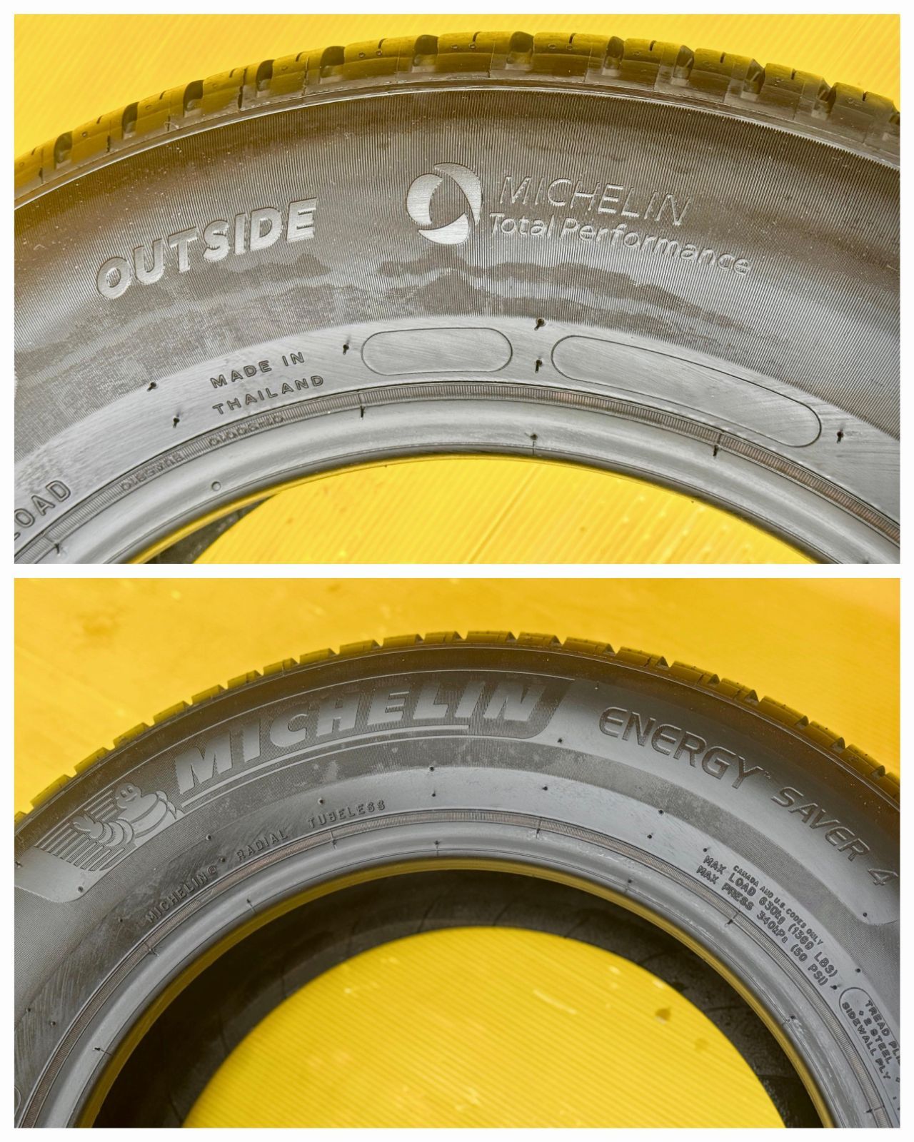ZT-8271] 4本 ★2024★ ミシュラン タイヤ MICHELIN TYRE 1W8J6 185/70R14 92H ENERGY SAVER 4 溝 7.67mｍ タイ製