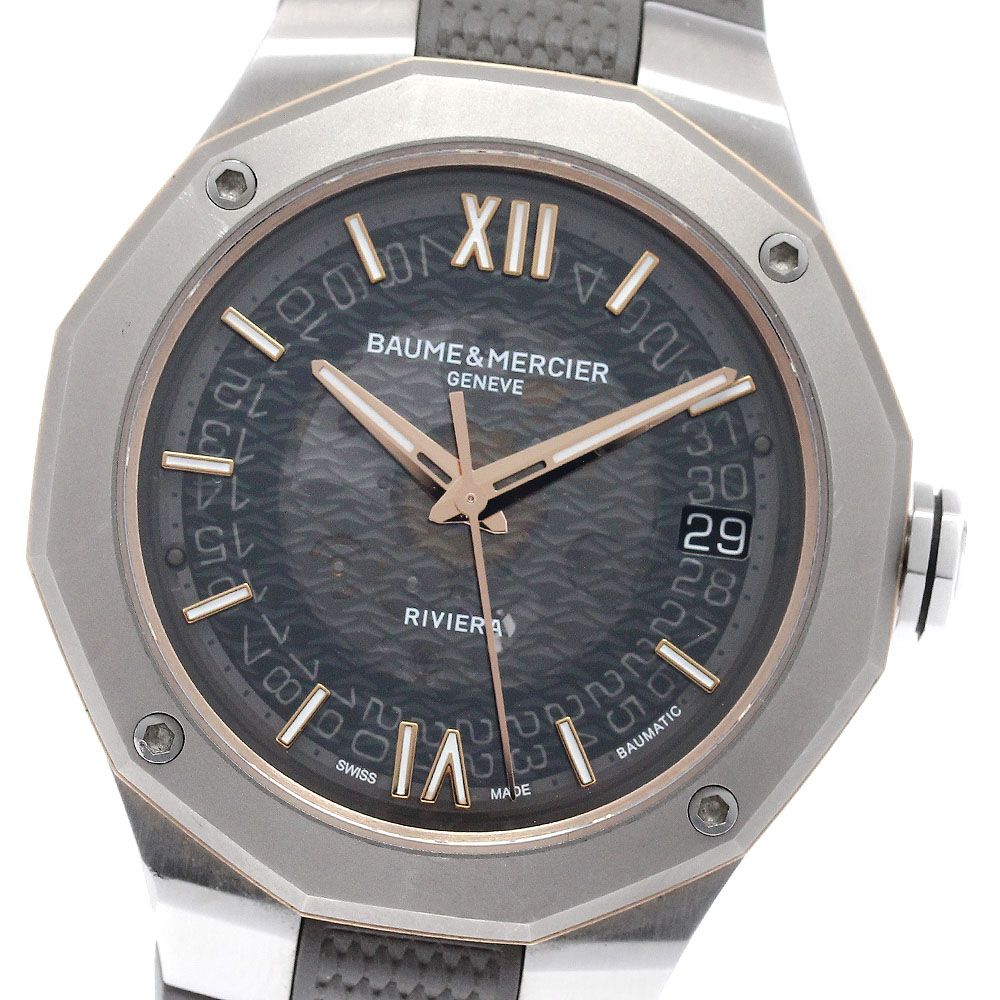 ボーム＆メルシェ Baume & Mercier M0A10720 リビエラ ボーマティック チタニウム チタンベゼル 自動巻き メンズ 箱・保証書付き_951619 ボーム＆メルシェ Baume & Mercier M0A10720 リビエラ ボーマティック