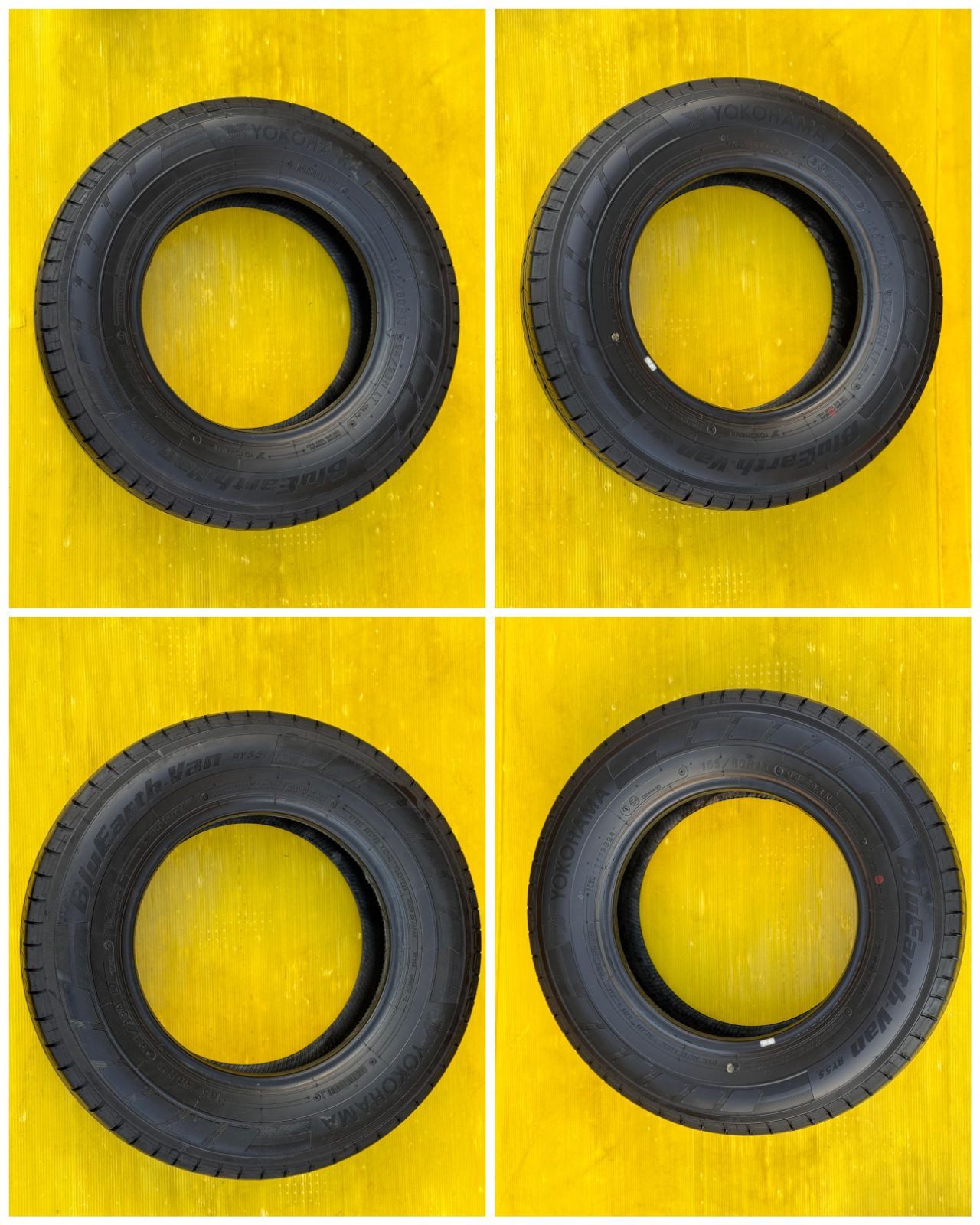 ZT-8272] 4本 ★2024★ ヨコハマ タイヤ YOKOHAMA TYRE FCRD 165/80R13 94/93N LT BLUEARTH-VAN 溝 8.27ｍm 日本製 8,640円