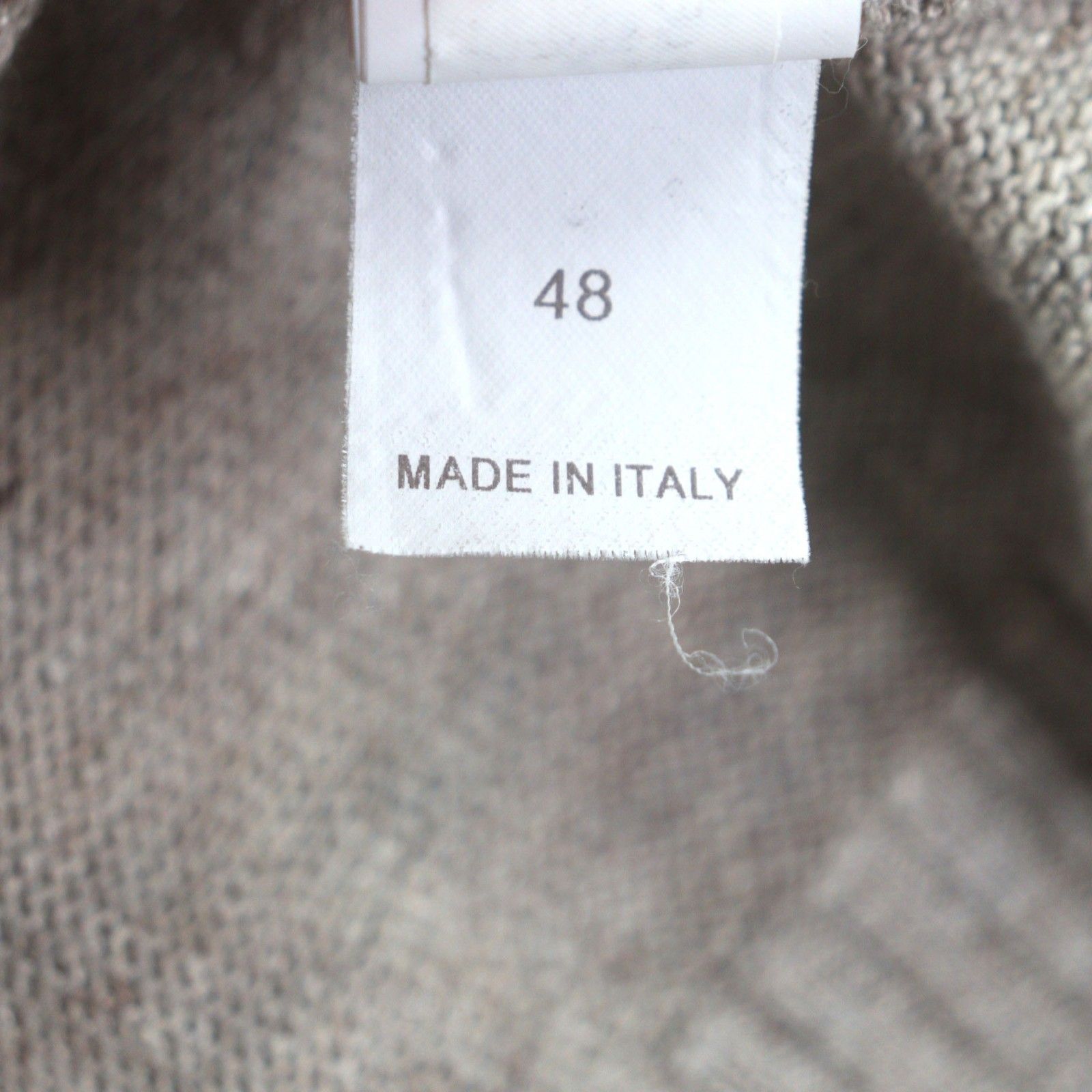 美品▽Brunello Cucinelli ブルネロクチネリ リネン コットン ロゴ入り 