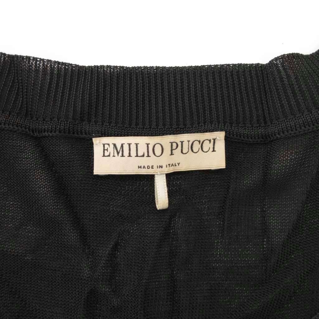 エミリオプッチ イタリア製 カットソー 絹 シルク M プッチ柄 ボートネック EMILIO PUCCI - エミリオプッチ イタリア製 カットソー 絹 シルク M
