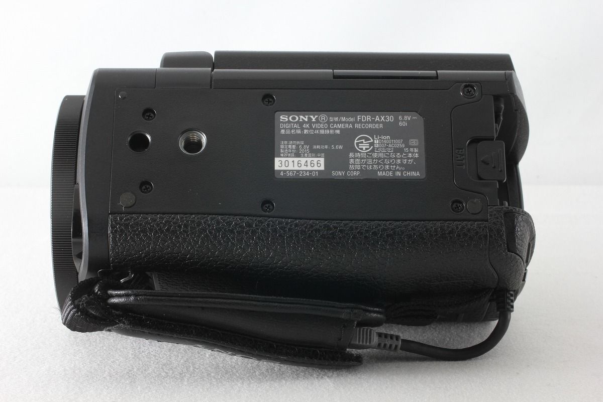 ソニー Sony FDR-AX30 ブラック 付属品満載 デジタル4Kビデオカメラ 