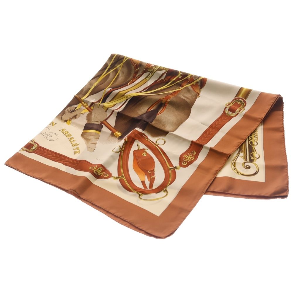HERMES (エルメス) Attelage en Arbalete forever scarf カレ90