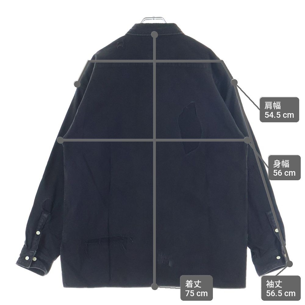 VISVIM (ヴィスヴィム) TRAVAIL SHIRT L/S CRASH クラッシュ加工 長袖