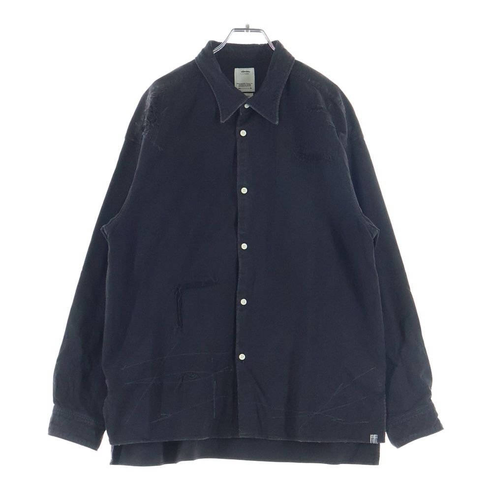VISVIM (ヴィスヴィム) TRAVAIL SHIRT L/S CRASH クラッシュ加工 長袖
