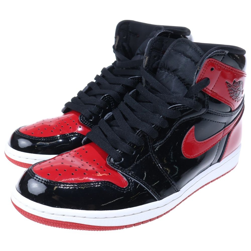 NIKE (ナイキ) AIR JORDAN 1 RETRO HIGH OG BRED PATENT 555088-063 
