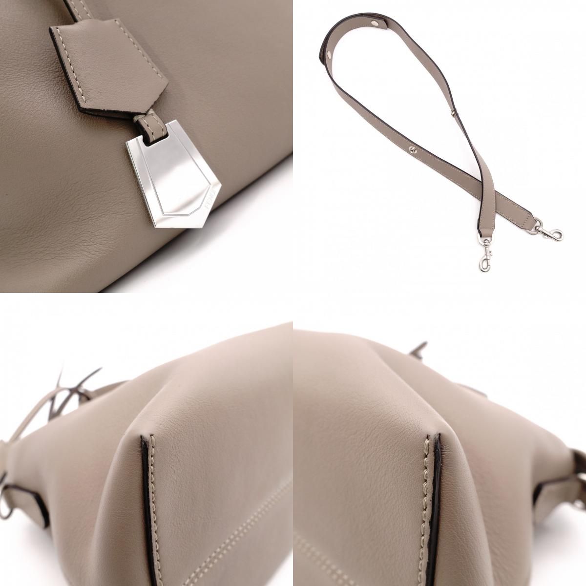FENDI フェンディ バイザウェイ ハンドバッグ レザー グレージュ 2way 
