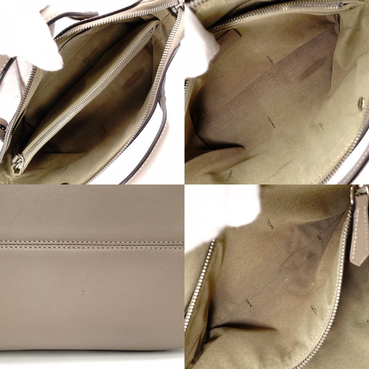 FENDI フェンディ バイザウェイ ハンドバッグ レザー グレージュ 2way 