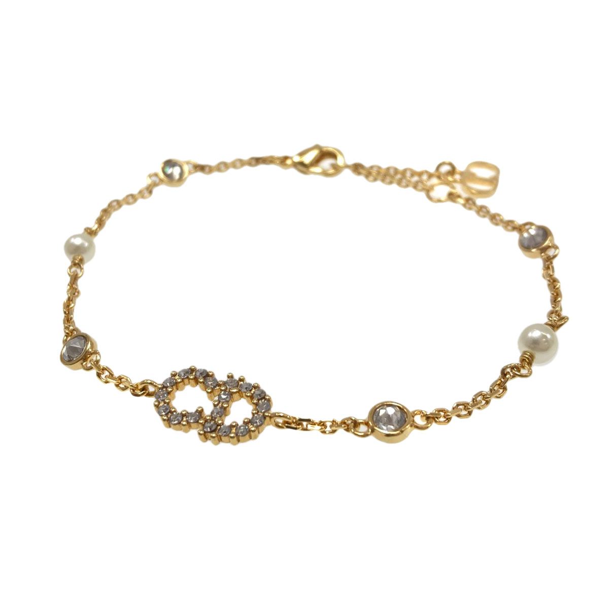 CHRISTIAN DIOR クリスチャンディオール CDロゴ ラインストーン