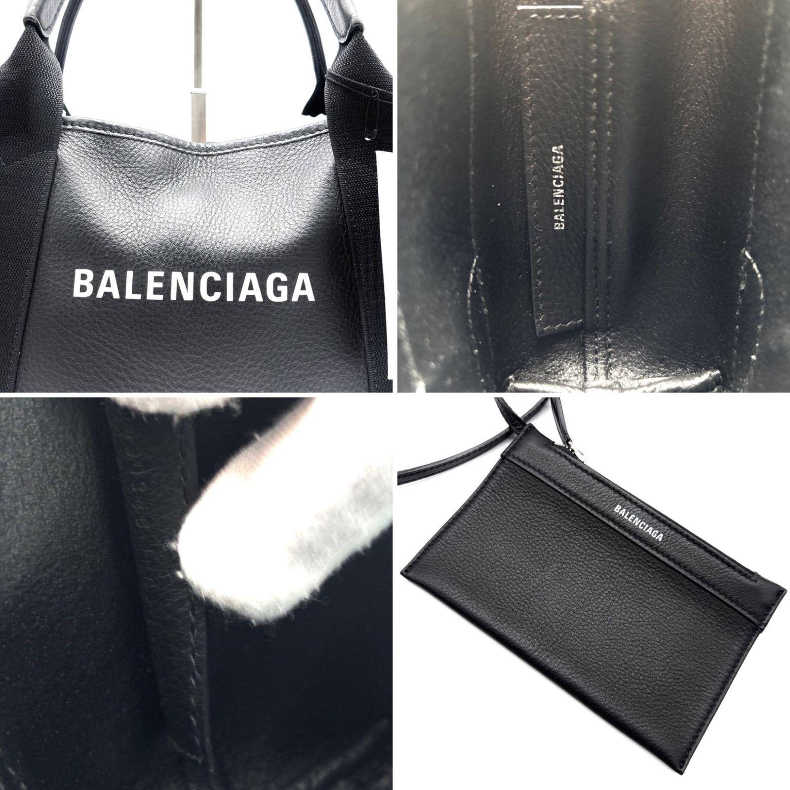 美品 BALENCIAGA バレンシアガ ネイビー カバス XS トートバッグ 