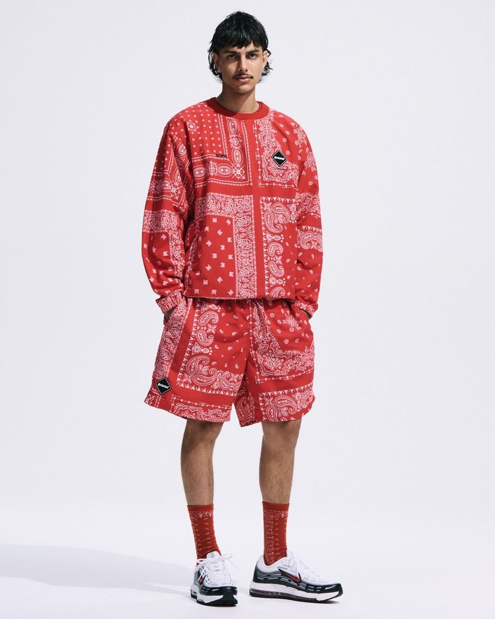fcrb bristol bandana バンダナ　パンツ　ショーツ　シャツ F.C.Real Bristol BANDANA NYLON EASY SHORTS ショートパンツ・ハーフ