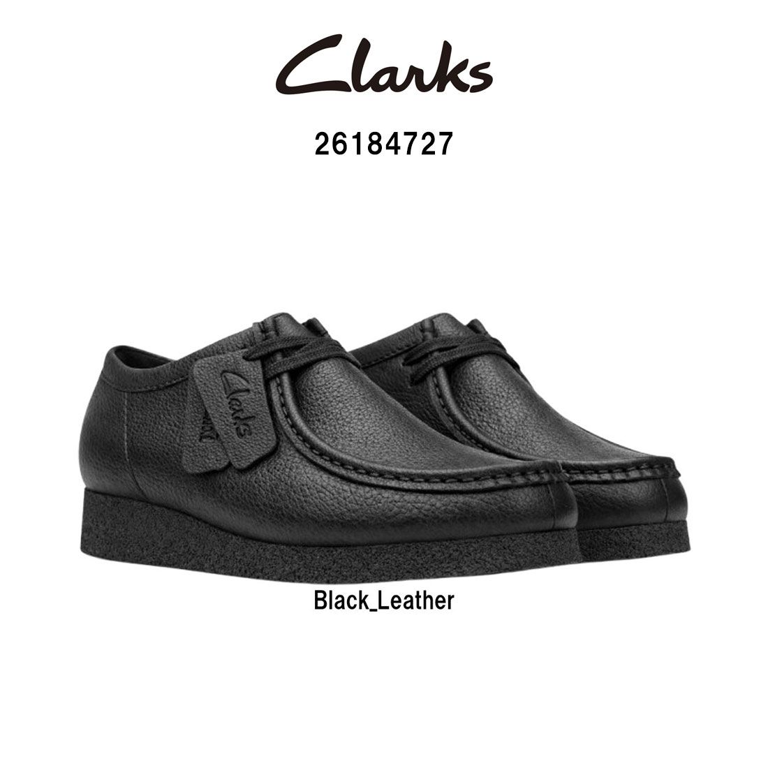 CLARKS(クラークス)メンズ ワラビー エヴォ ブラック レザー レース