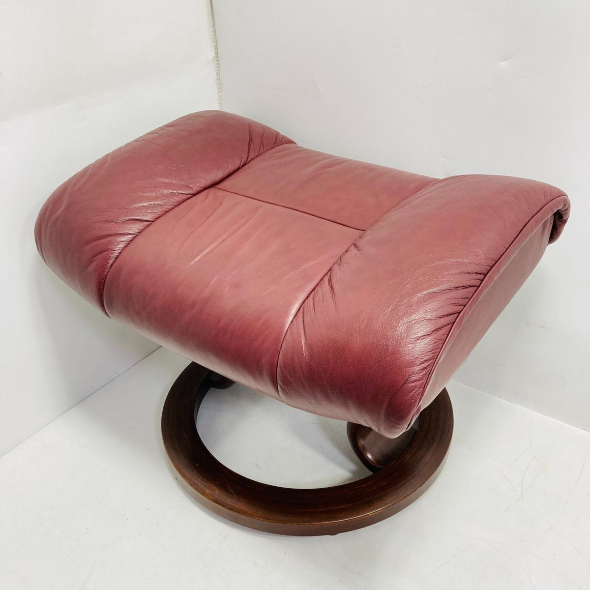 EKORNES エコーネス オットマン ノルウェー製 ワインレッド系 スツール