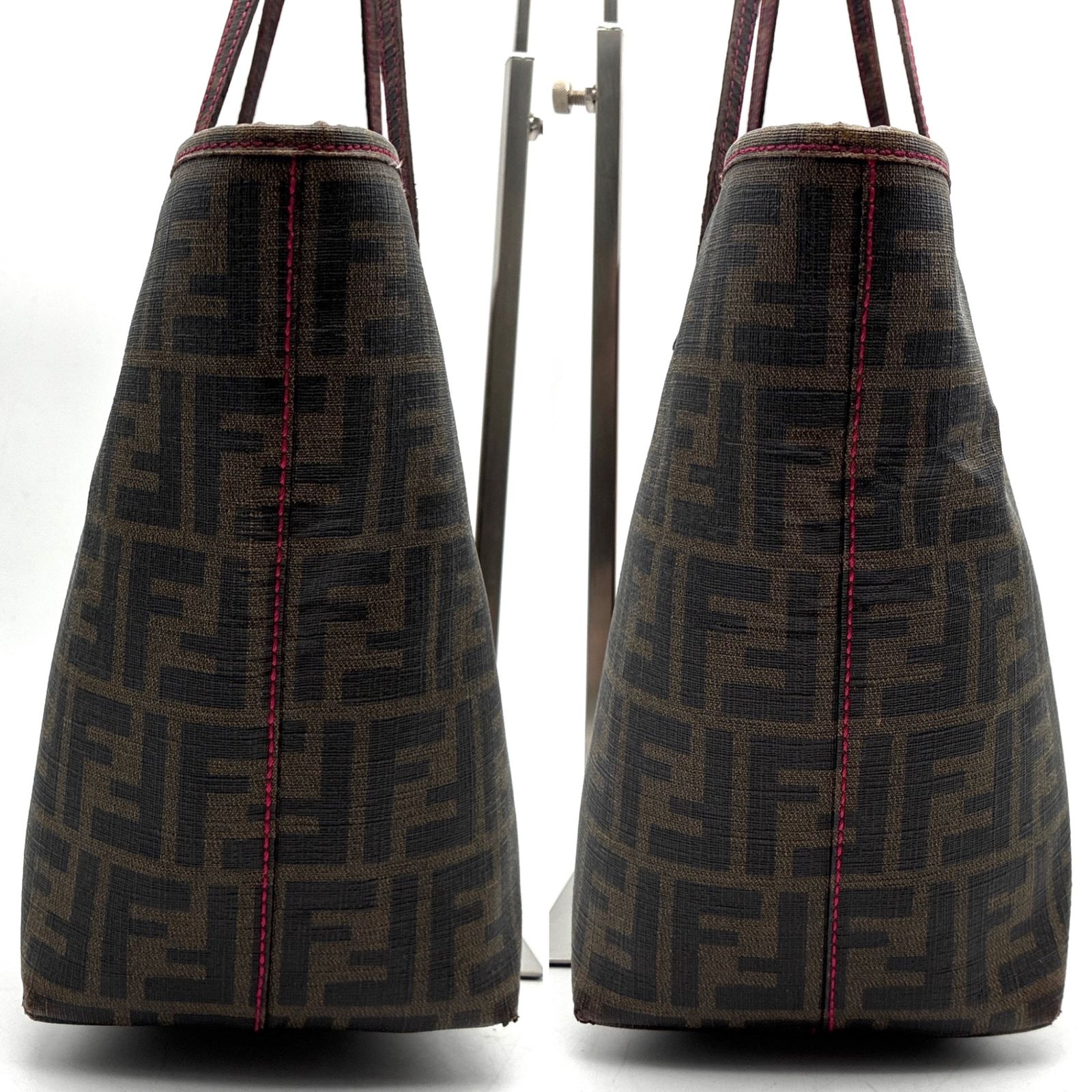 FENDI フェンディ ズッカ柄 トートバッグ ハンドバッグ キャンバス 