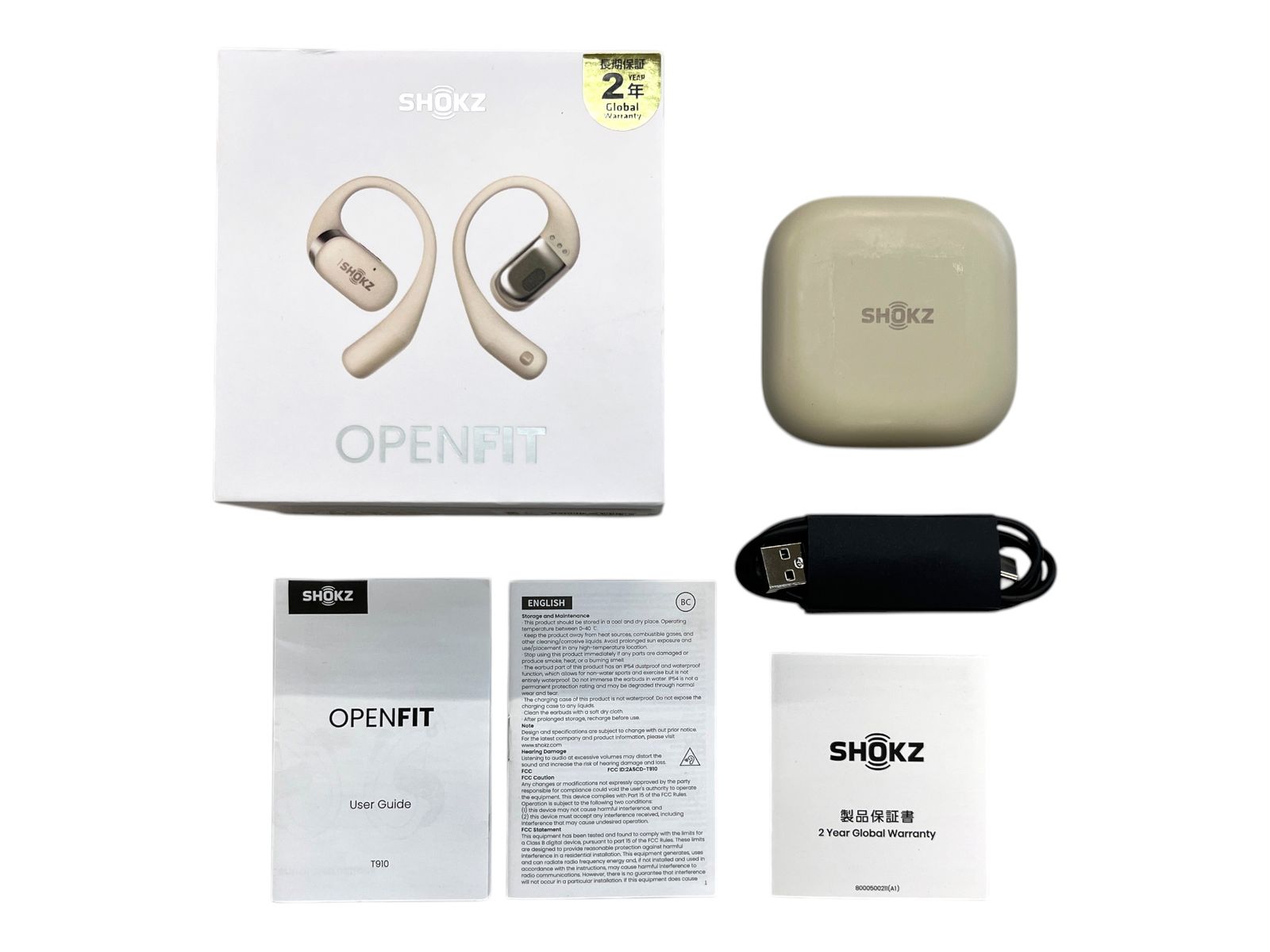 オーディオ機器 新品未使用品 Shokz OpenFit ベージュ