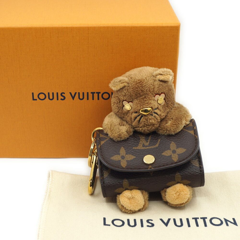 栄】ルイヴィトン M03748 バッグチャーム LV キュート 猫 モノグラム 