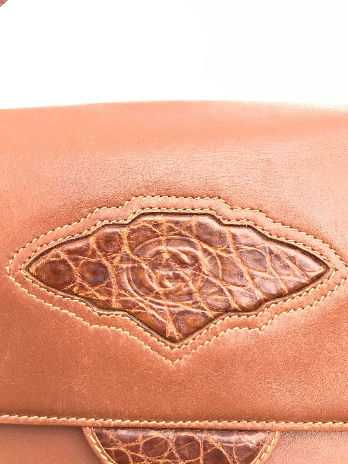 希少 GUCCI オールドグッチ ショルダーバッグ レザー×クロコダイル