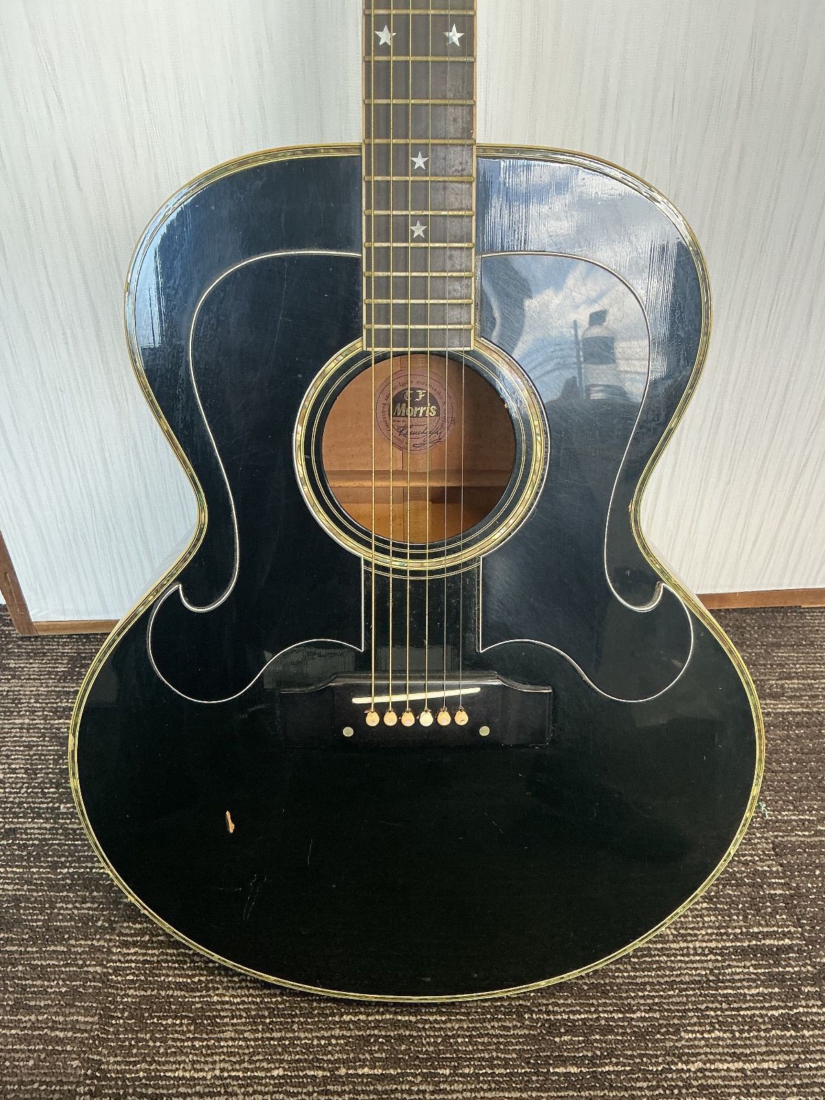 MORRIS モーリス ギター WJ-100SKB 黒色 中古品 - メルカリ