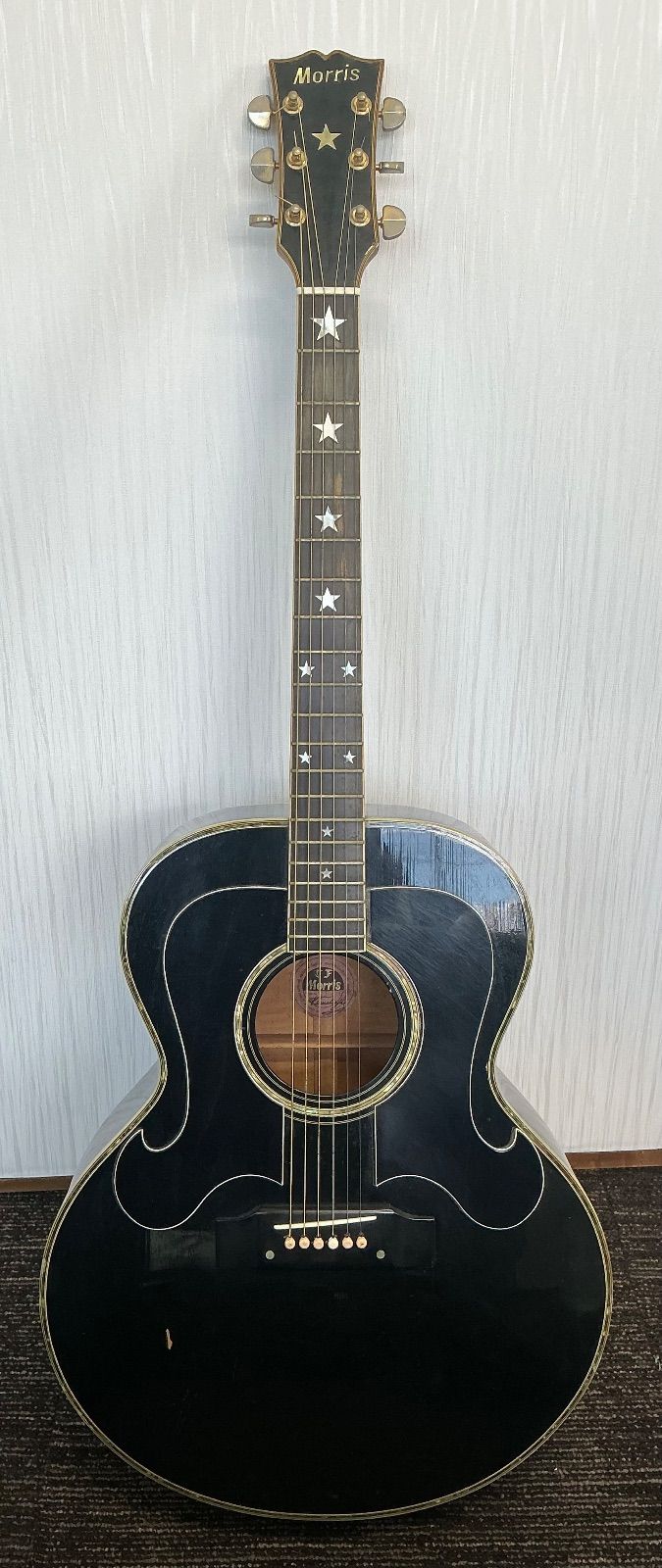 MORRIS モーリス ギター WJ-100SKB 黒色 中古品 - メルカリ