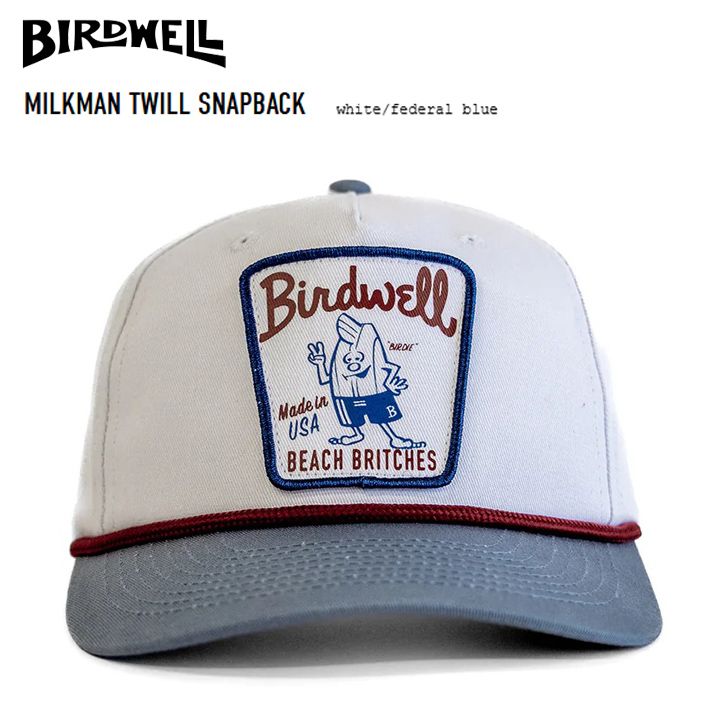 ハット キャップ BIRDWELL MILKMAN TWILL SNAPBACK -White/Federal Blue- バードウェル キャップ ユニセックス 日よけ対策 日焼け対策 送料無料