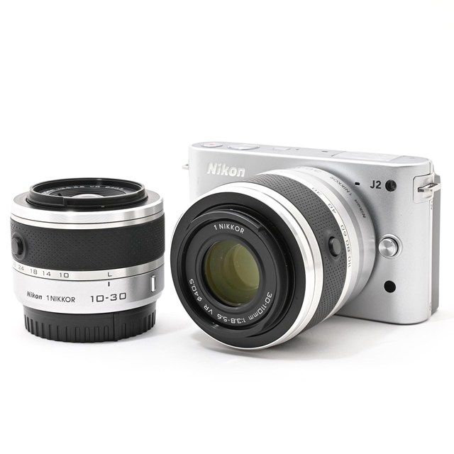 Nikon J2 ミラーレスカメラ シルバー レンズ2個付き 【公式通販】