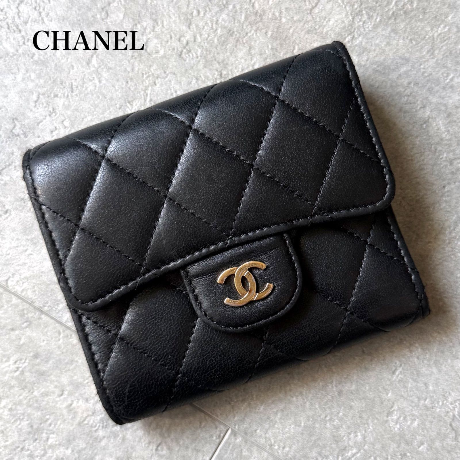 CHANEL シャネル ココマーク タイムレスクラシック 三つ折り財布