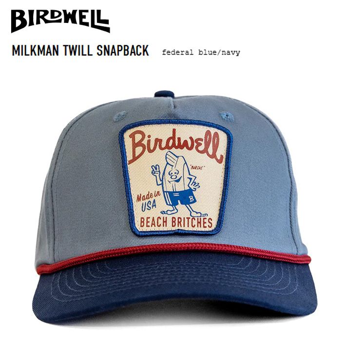 ハット キャップ BIRDWELL MILKMAN TWILL SNAPBACK -Federal Blue/Navy- バードウェル キャップ ユニセックス 日よけ対策 日焼け対策 送料無料