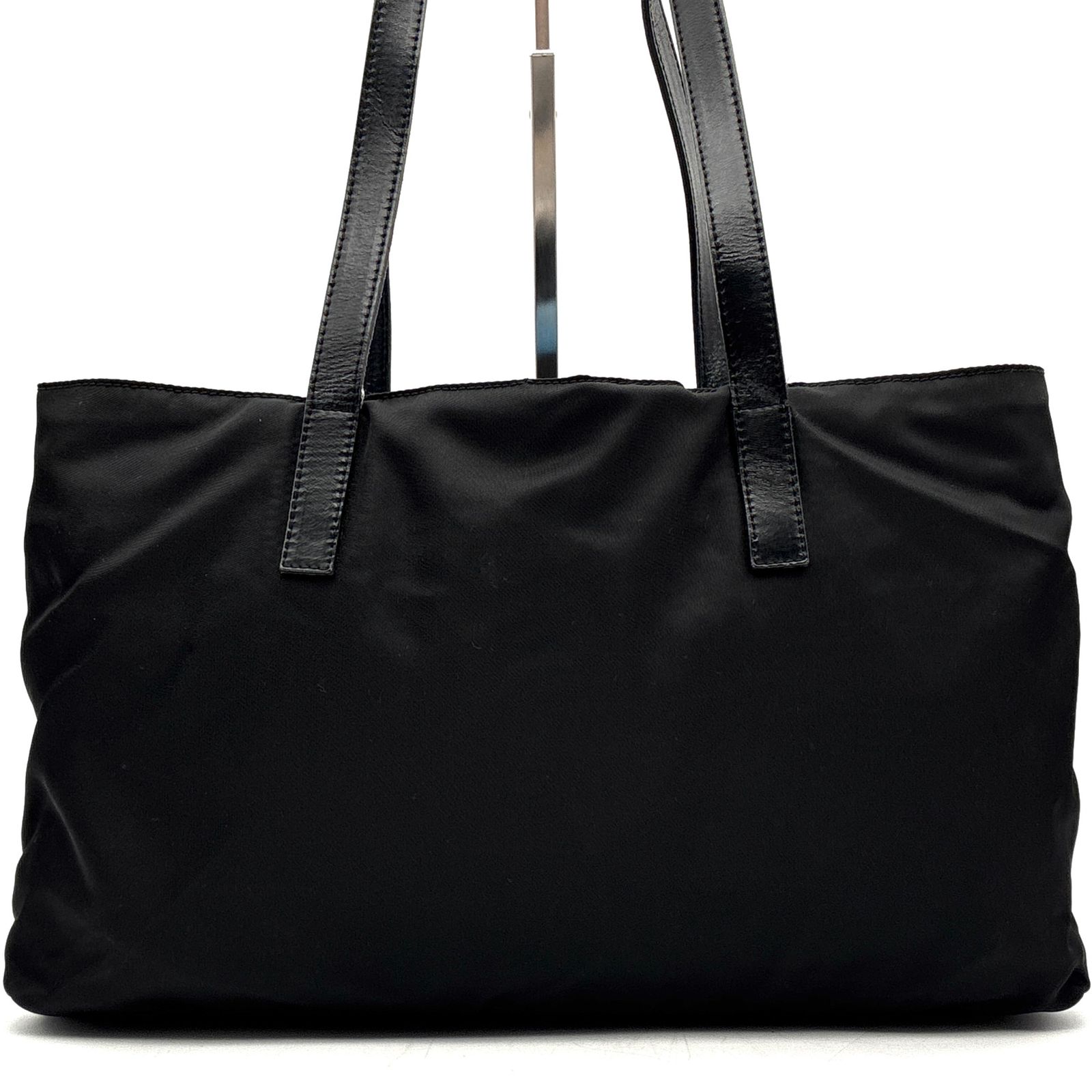 美品 PRADA プラダ テスート ナイロン レザー トートバッグ ブラック 