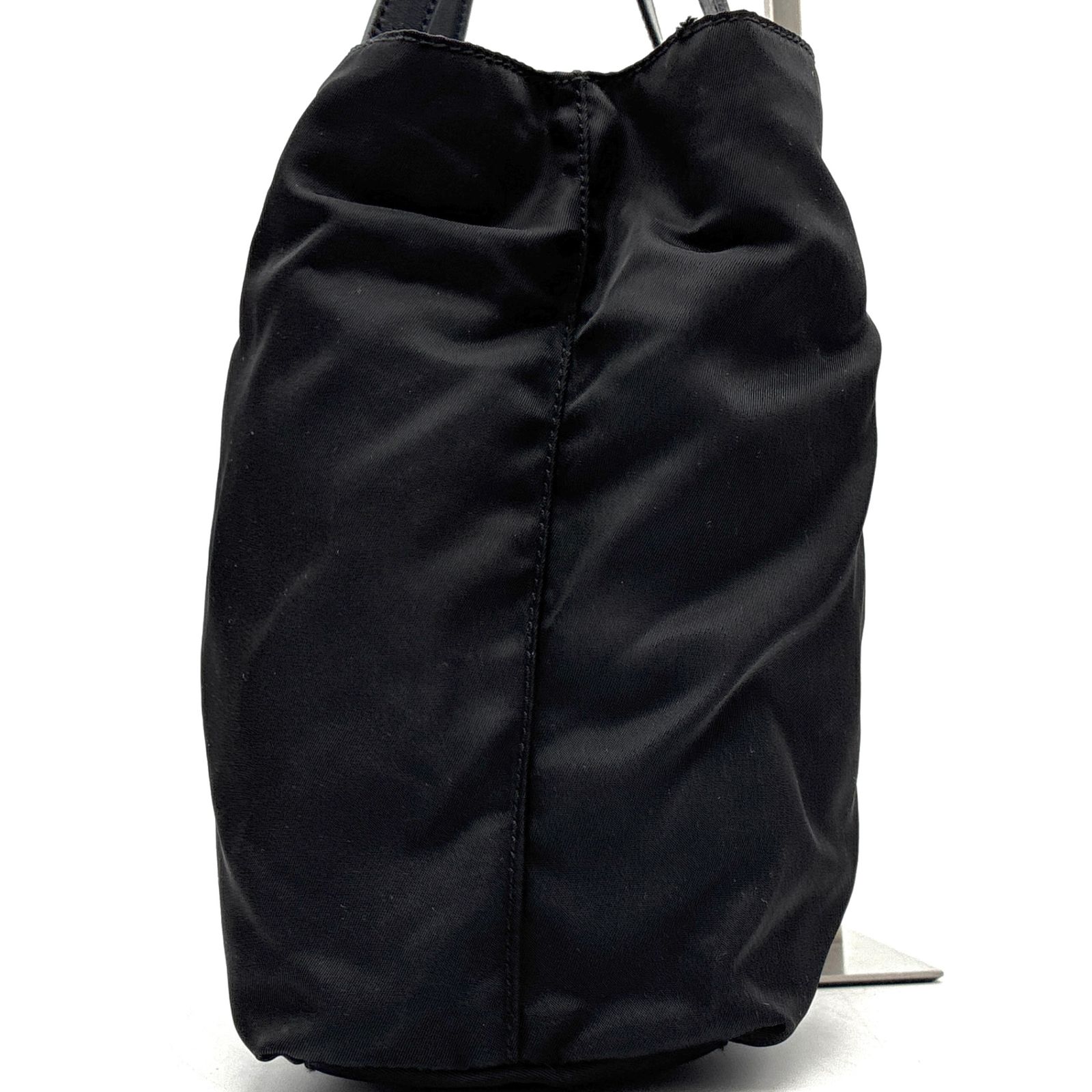 美品 PRADA プラダ テスート ナイロン レザー トートバッグ ブラック 